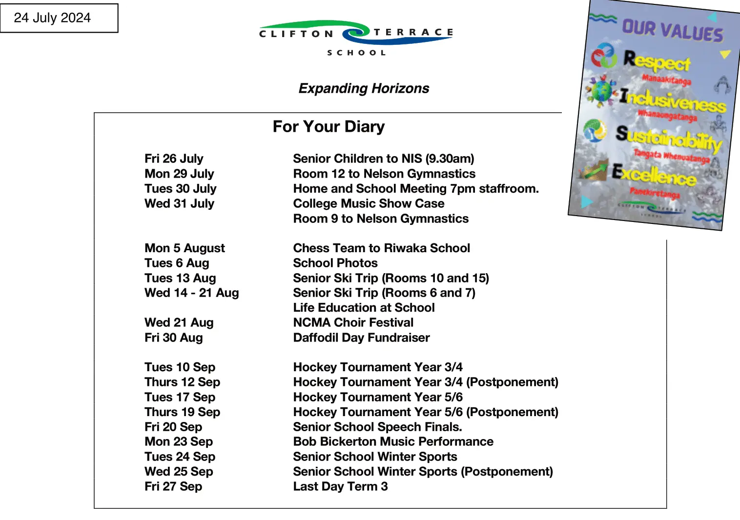 Week 1 Term 3 Newsletter 
